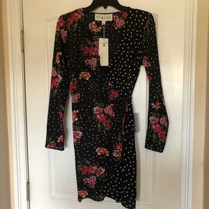 Long sleeve wrap dress